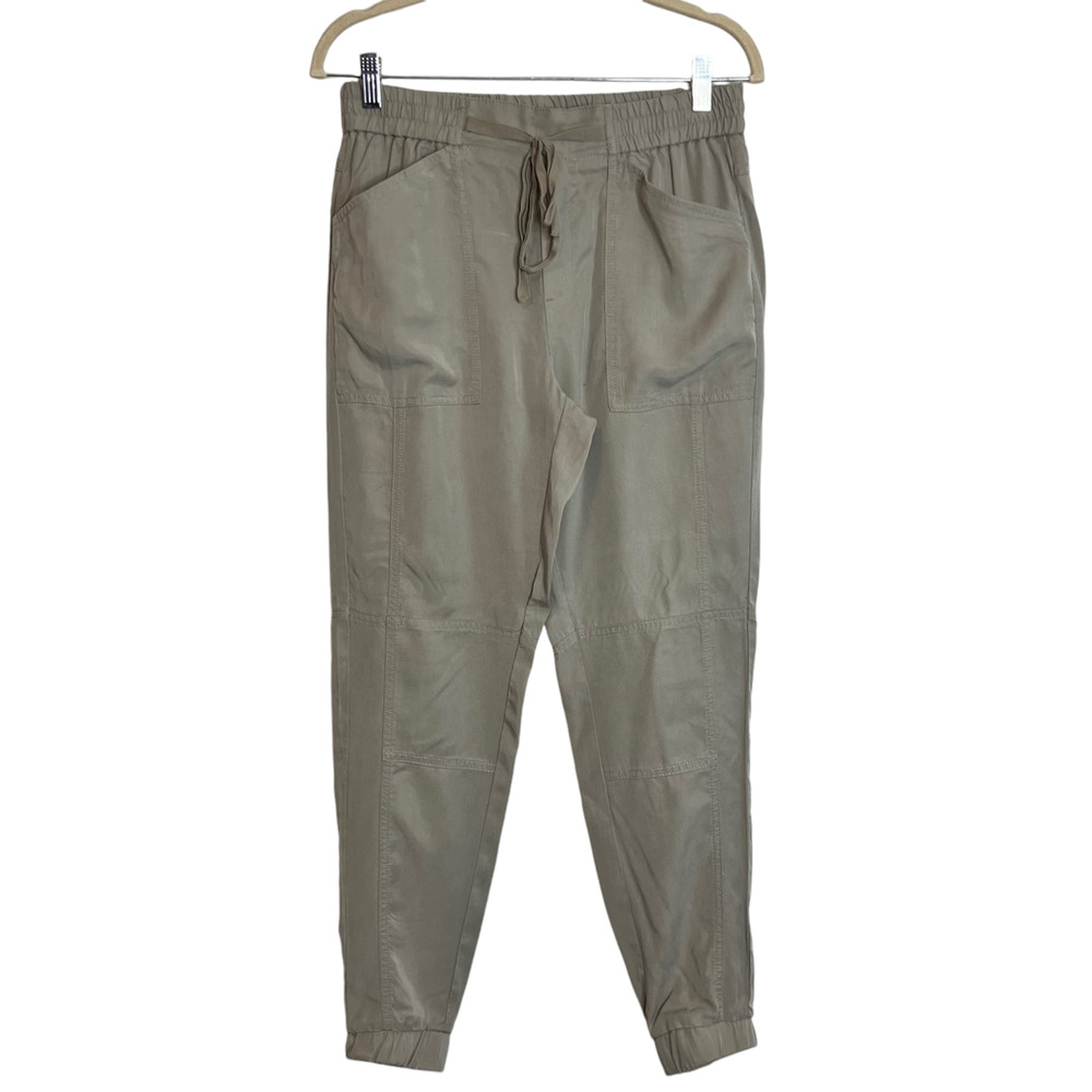 Banana Republic Womens Pants Gray Size 4 Ankle Jogger Hem Pockets 100% Lyocell